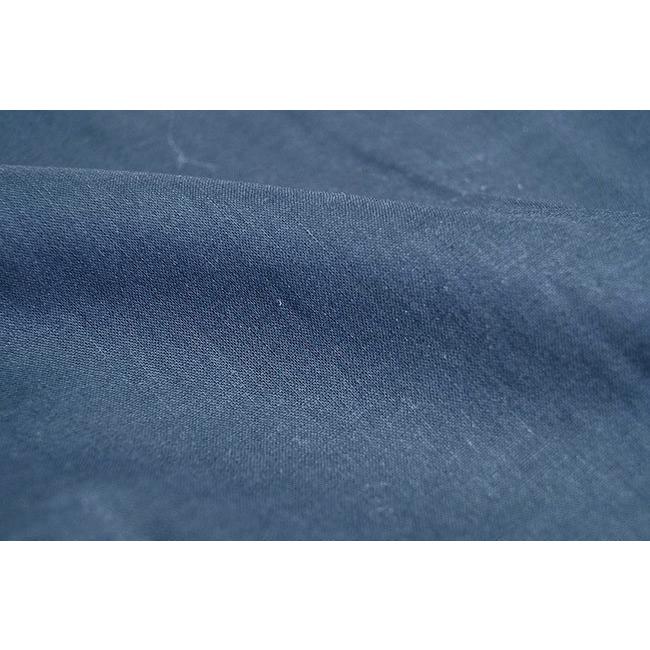 ひめか】作務衣 日本製 綿麻-袖裾 ロールアップ付き 8050 濃紺ＬL 
