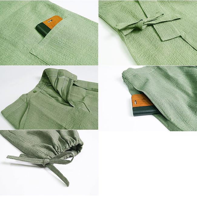 ひめか 【ひめか】作務衣 日本製 夏用 メンズ しじら織り作務衣 さむえ