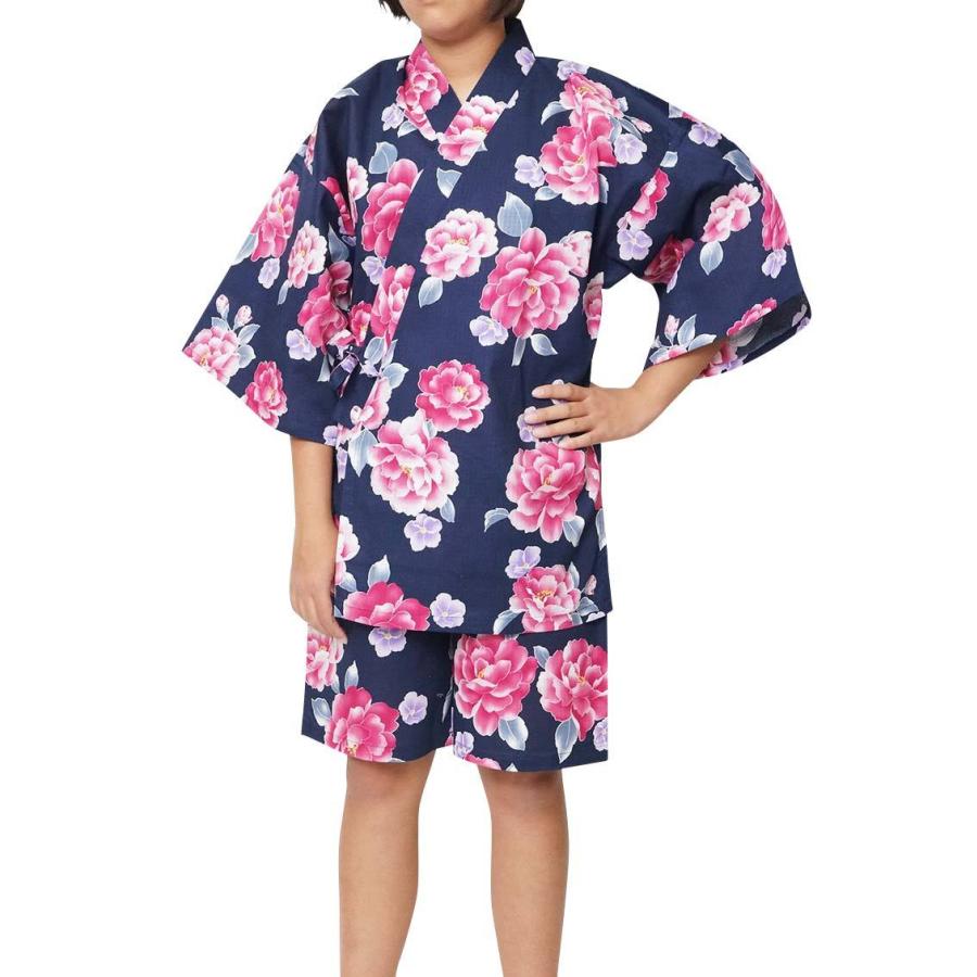 ひめか 甚平 レディース 女性 ボタン紺 ｌ Ac2 7 作務衣と甚平和専門店 ひめか 通販 Yahoo ショッピング