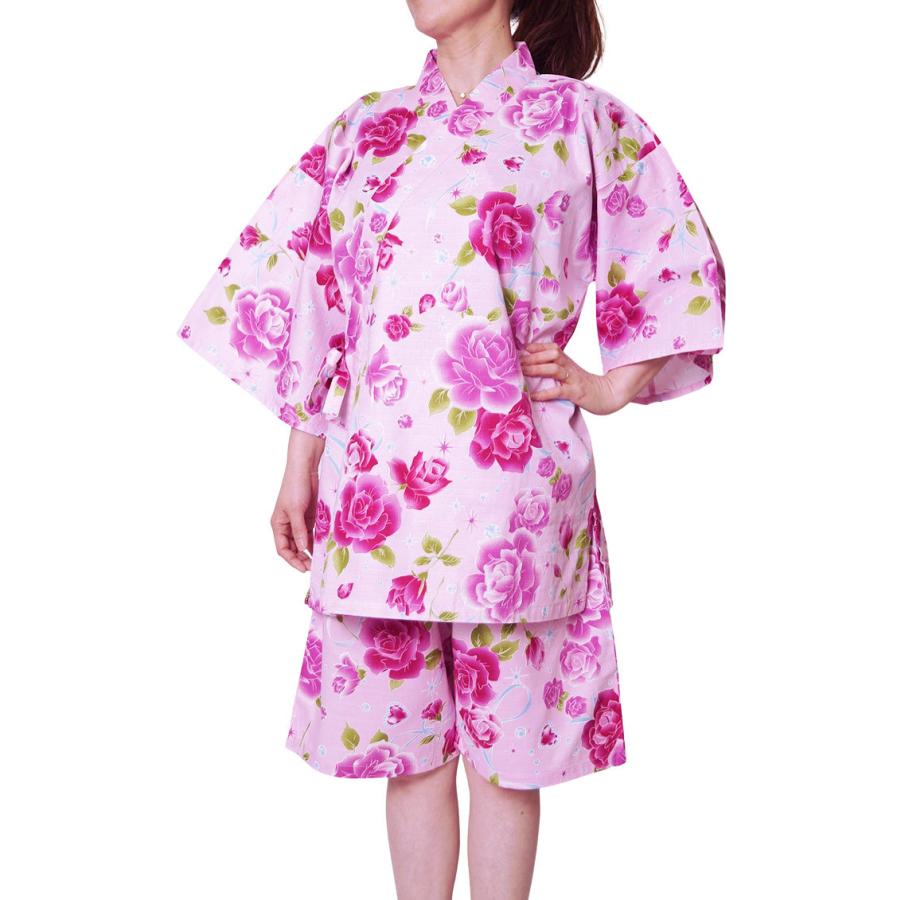 ひめか 甚平 レディース 女性 ジュエリーピンク K ｌｌ Ac2 71 作務衣と甚平和専門店 ひめか 通販 Yahoo ショッピング