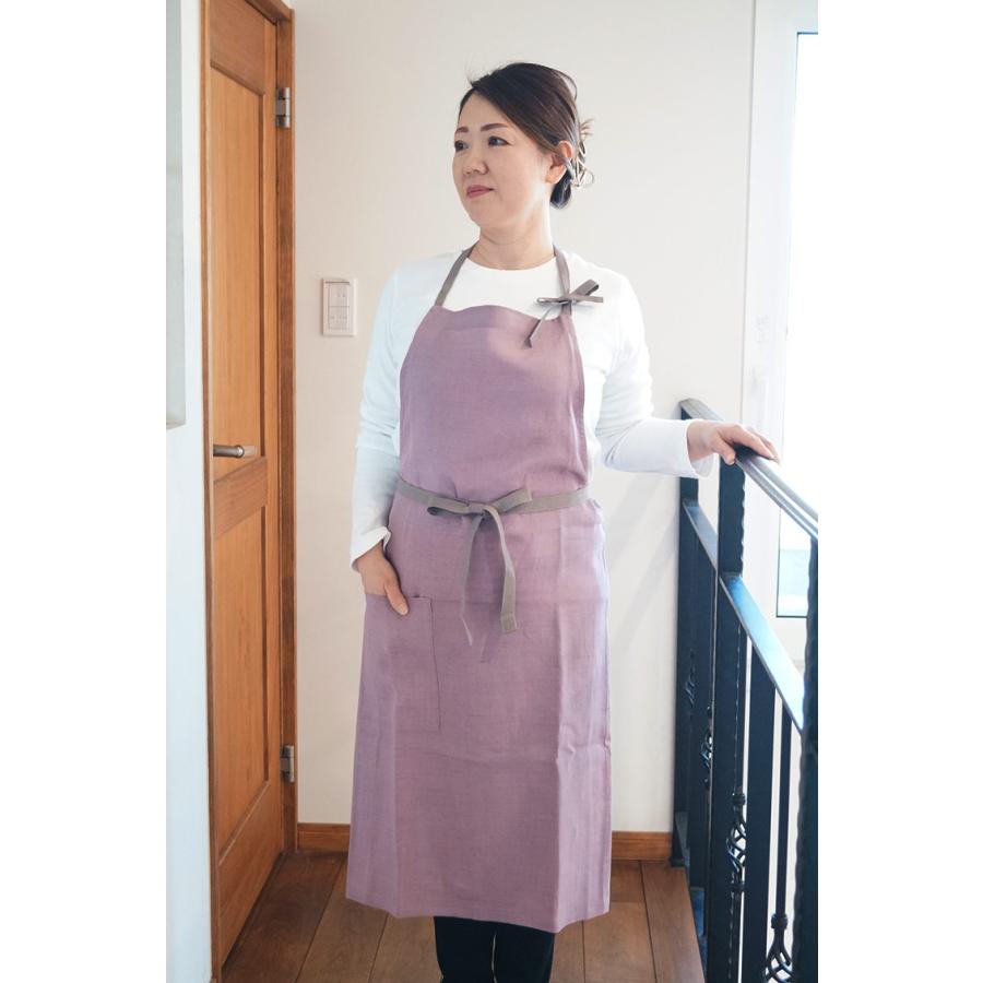 エプロン リネン 麻 日本製 IONO 005-008 おしゃれ 保育士 カフェ