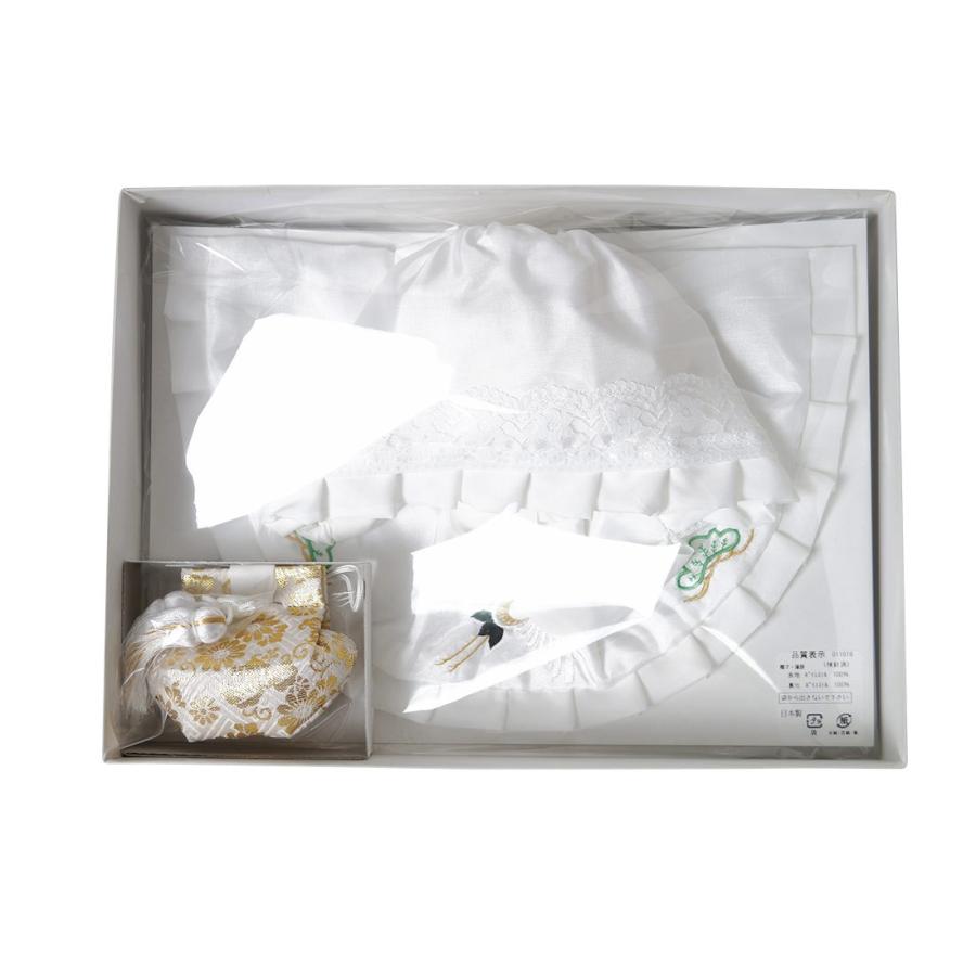 お宮参り よだれかけ お宮参りフードセット 初着 産着 男女兼用 日本製