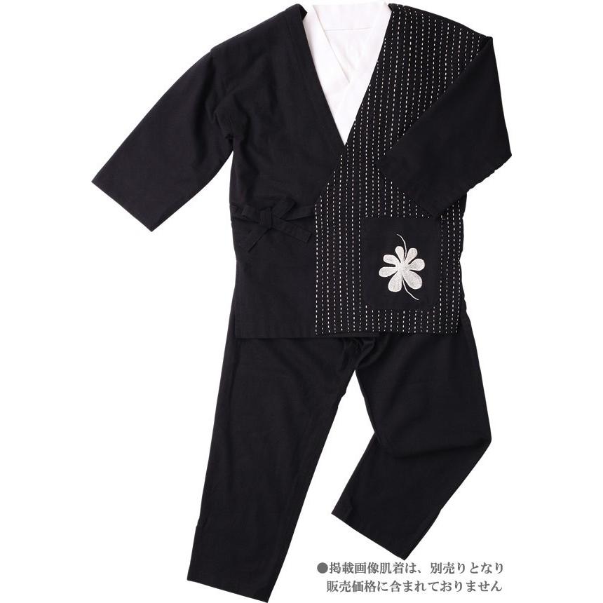 作務衣 女性 樹亜羅 一杢 綿100 黒に白刺し子 いろどり 3 Irodori3 1 作務衣と和専門店 職人の技ひめか 通販 Yahoo ショッピング