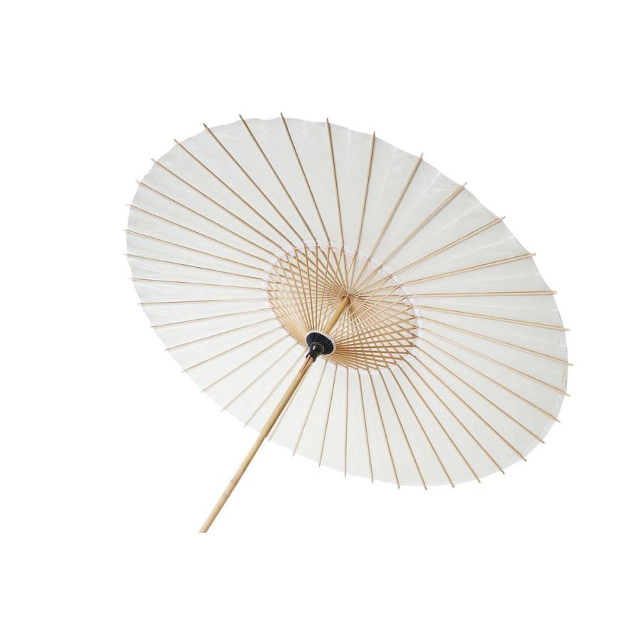 舞用 番傘 生成り 和紙 長さ87ｃｍ 日本製 3347 高級 舞用番傘 3347 生成り 和紙 長さ87cm : 作務衣と甚平和専門店