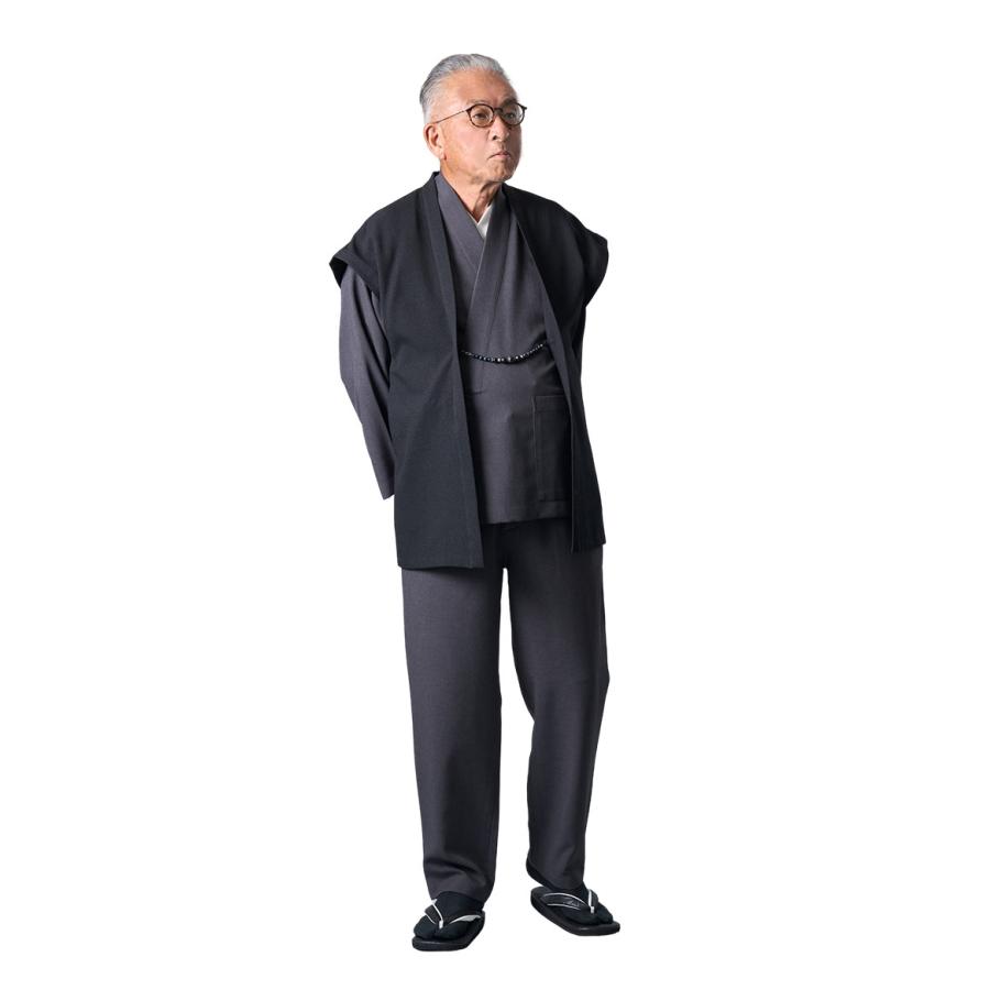 ひめか 作務衣 メンズ 樹亜羅 作務衣3点セット グレー SA73 M/L/LL 