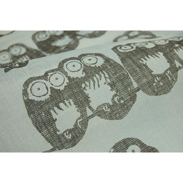 暖簾-のれん 麻100％ ふくろう紺ぼかし n-66 : 作務衣と甚平和専門店