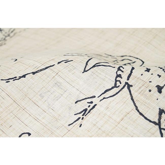 暖簾-のれん 麻100％ 鳥獣戯画 120cm 日本製 n-1030 : 作務衣と甚平和