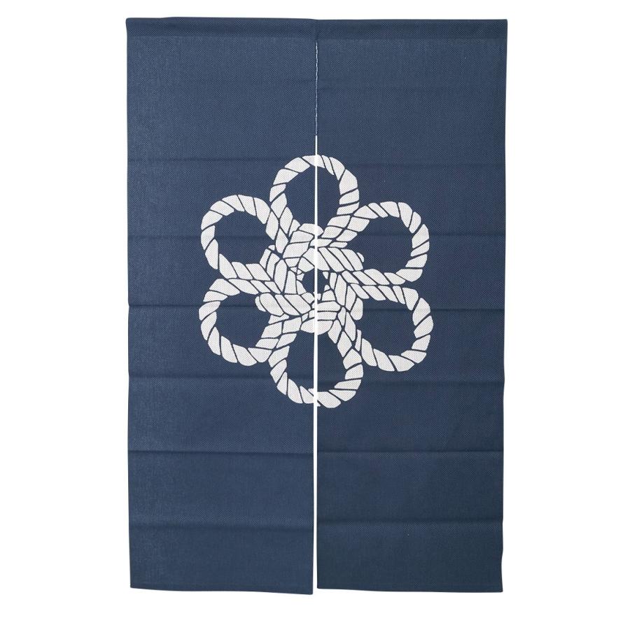 暖簾-のれん 綿100％ 刺し子のれん ねじり梅 130cm n-1101 日本製