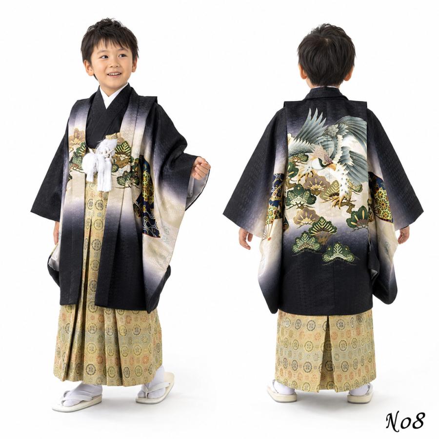 七五三 着物 男の子 5歳 袴 PO-112 購入 販売 鷹兜松 鷹 兜 男児 753