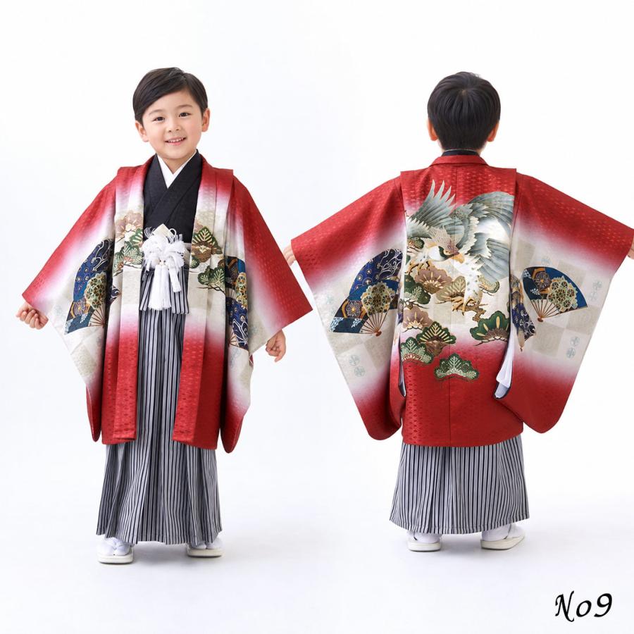 七五三 着物 男の子 5歳 袴 PO-112 購入 販売 鷹兜松 鷹 兜 男児 753