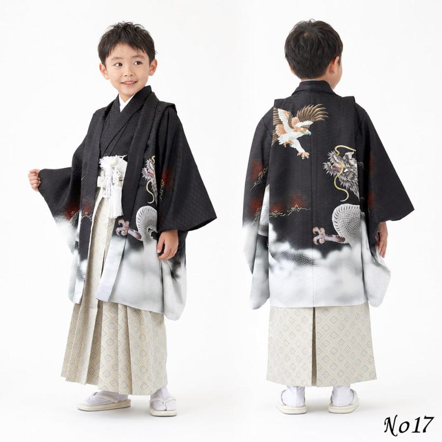鷹と松柄　袴セット 七五三用 七五三 着物 男の子 5歳 袴 PO-112 購入 販売 鷹兜松 鷹 兜 男児 753