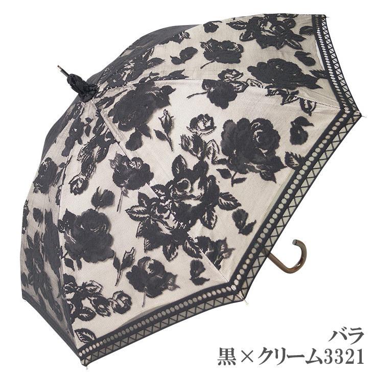 日傘 完全遮光　長傘 レース  エレガント二重張り 晴雨兼用 UVカット加工付｜himeka-wa-samue｜14