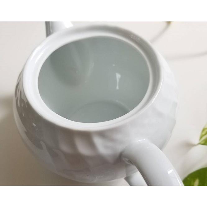 イタリアンホワイト　ジェノバ　ティーポット　プレート　カップ5点セット 丸モ高木陶器 生活応援価格！白い食器 イタリアン ジェノバ