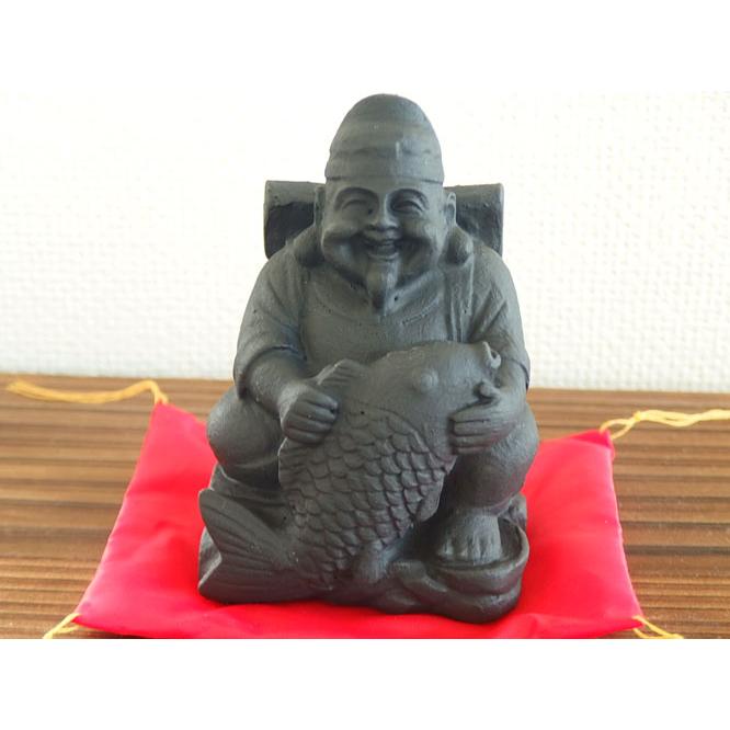 生活応援価格！横浜炭物語 恵比寿様 置物 オブジェ インテリア 消臭(お