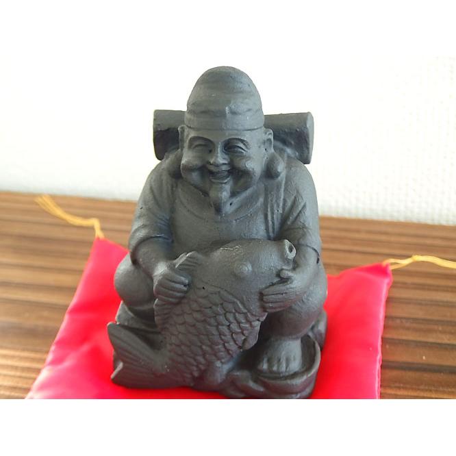 生活応援価格！横浜炭物語 恵比寿様 置物 オブジェ インテリア 消臭(お