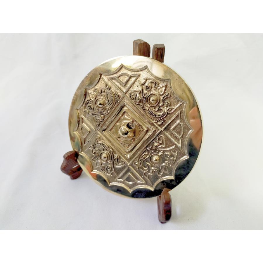 実用青銅鏡(大)B 高錫青銅製 卓上ミラー 手鏡 青銅器レプリカ 古代中国