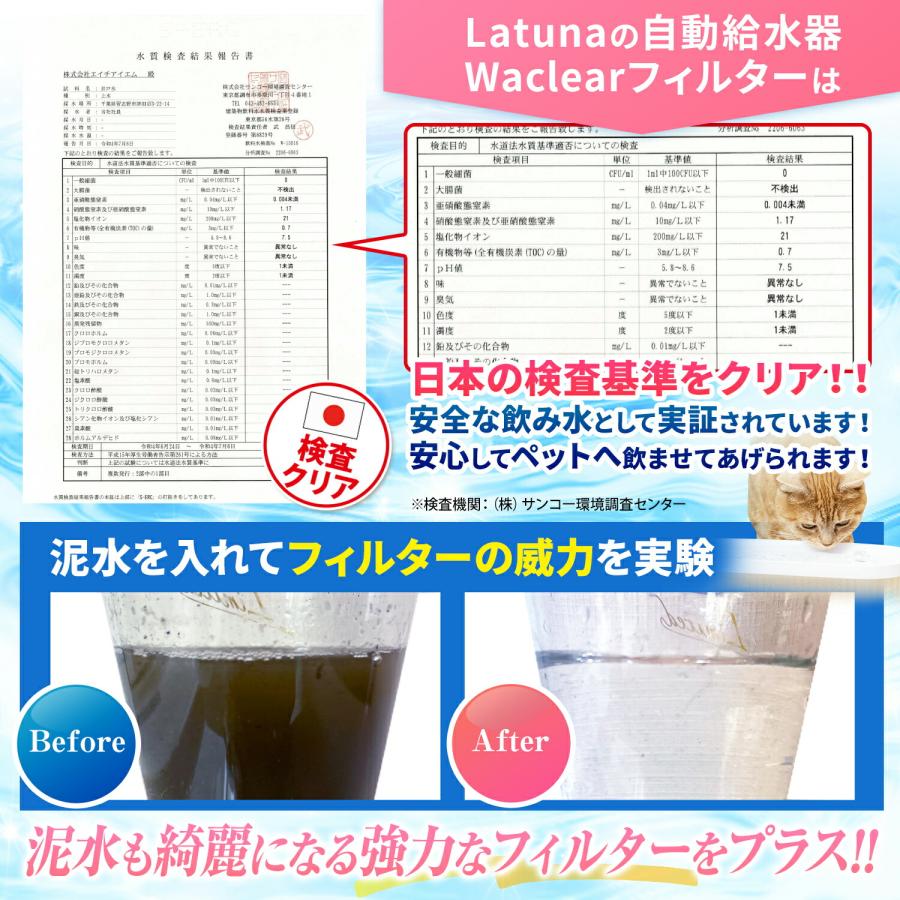 ワクリア専用フィルター ［日本の水質基準クリア］ 4枚入り 猫 給水器 犬 水飲み 水飲み器 自動給水器 フィルター｜himjp｜05