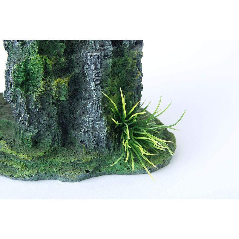 待望 Fedour 水槽オーナメント 樹脂石の水槽飾り アクアリウムの石のセット 岩の上には小さな木 苔や洞窟があり ６つ小さいプラント付き 小 East Wind Jp