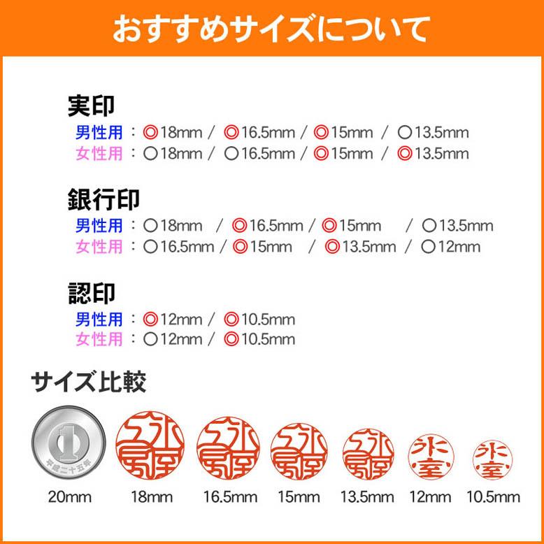 はんこ屋氷室工房 印鑑 銀行印 はんこ 黒水牛印鑑 12mm ケース付