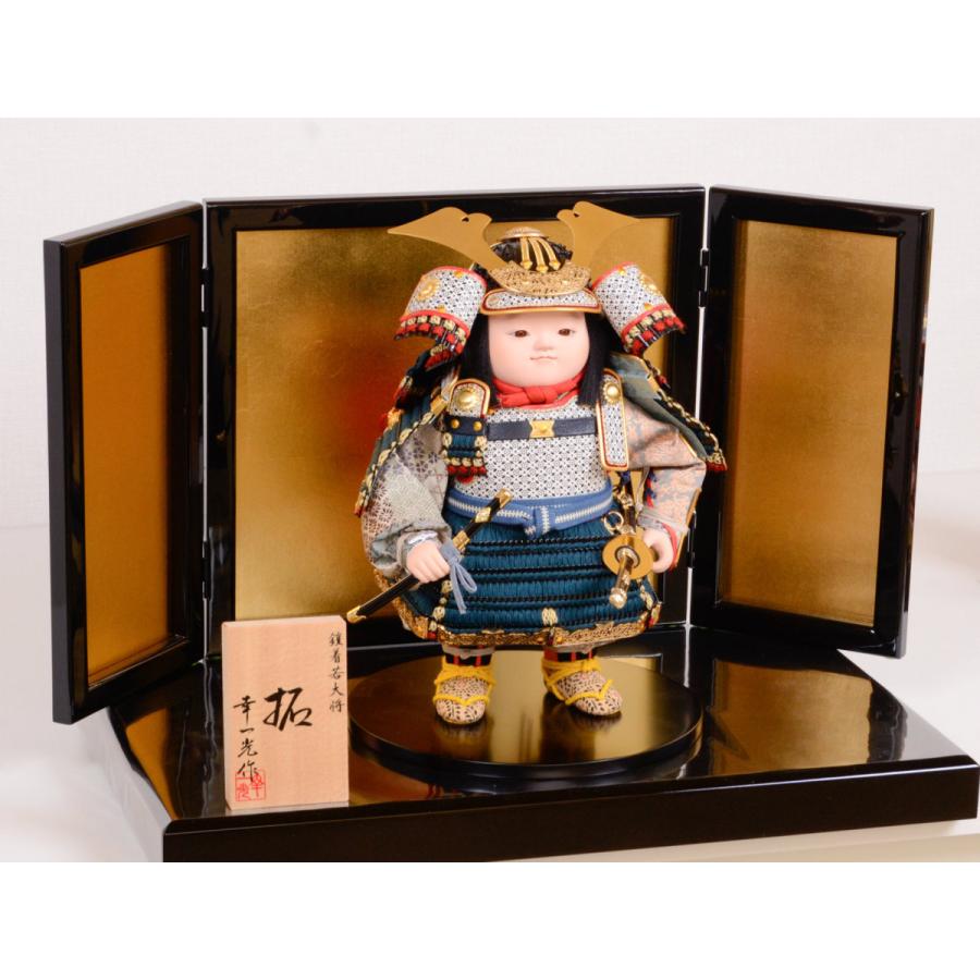 五月人形 鎧着大将飾り 幸一光 拓 金屏風 : 人形の館石倉 - 通販