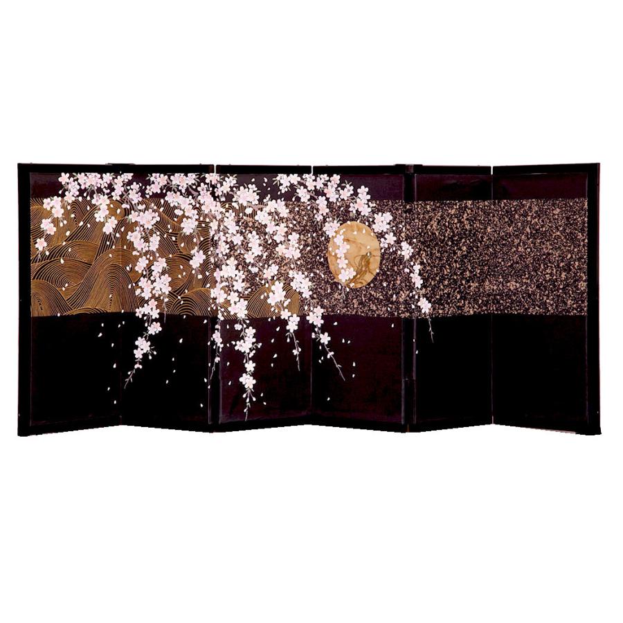 ひな人形 単品屏風 六曲一本 月夜桜 : 人形の館石倉 - 通販 - Yahoo