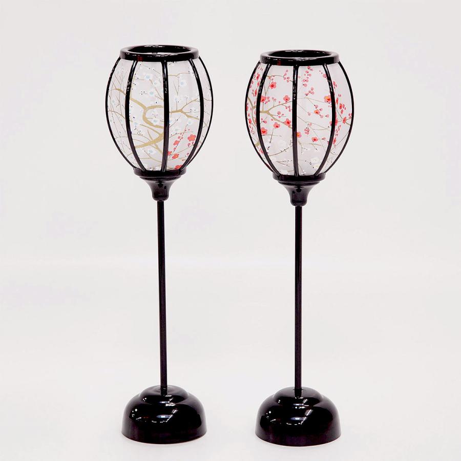 雛人形 雪洞(ぼんぼり)単品 紅白梅 コードレス : 人形の館石倉 - 通販