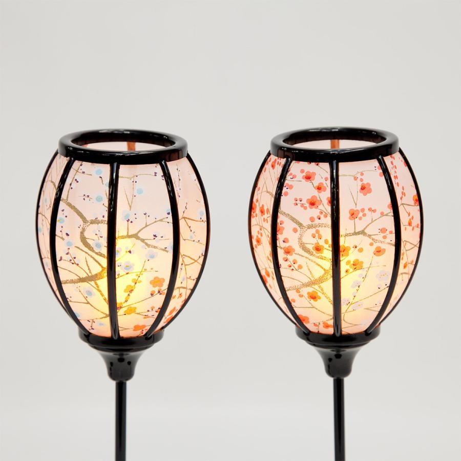 雛人形 雪洞(ぼんぼり)単品 紅白梅 コードレス : 人形の館石倉 - 通販