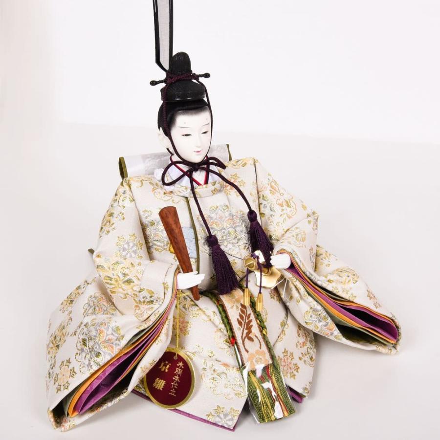 ひな人形 オシャレ モダン 三五 親王飾り 月夜桜 白金本仕立