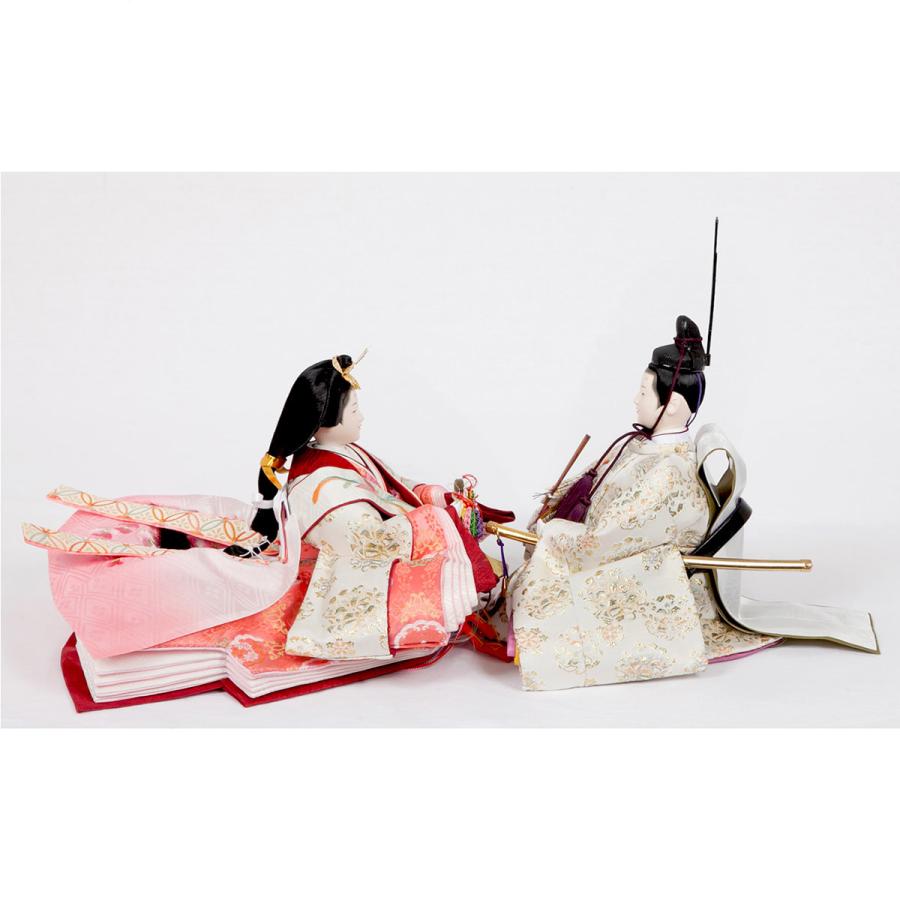 ひな人形 オシャレ モダン 三五 親王飾り 月夜桜 白金本仕立