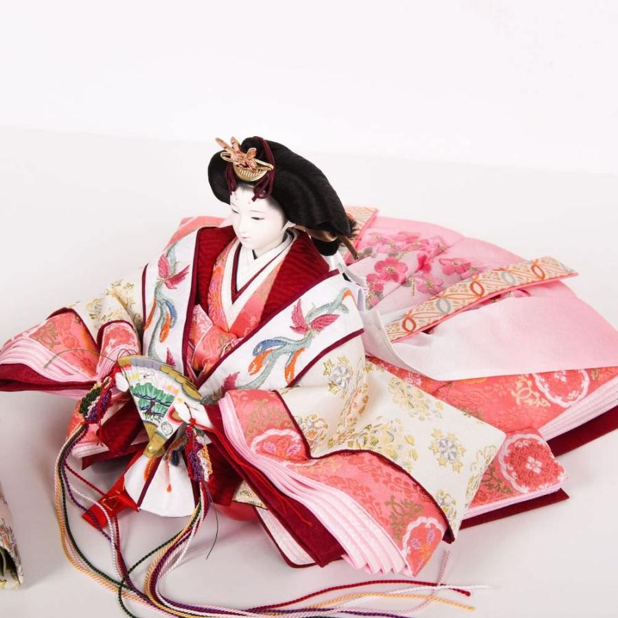ひな人形 オシャレ モダン 三五 親王飾り 月夜桜 白金本仕立