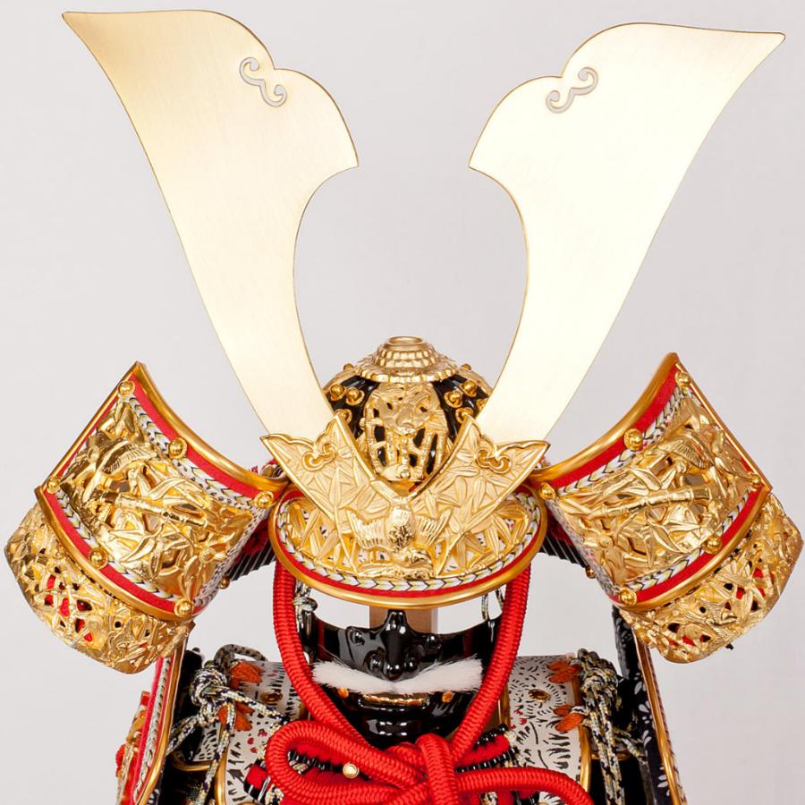 五月人形 武士の鎧 赤金 五月人形 1/6 国宝赤糸威竹虎雀大鎧 春日大社 唐獅子屏風 : 人形の館