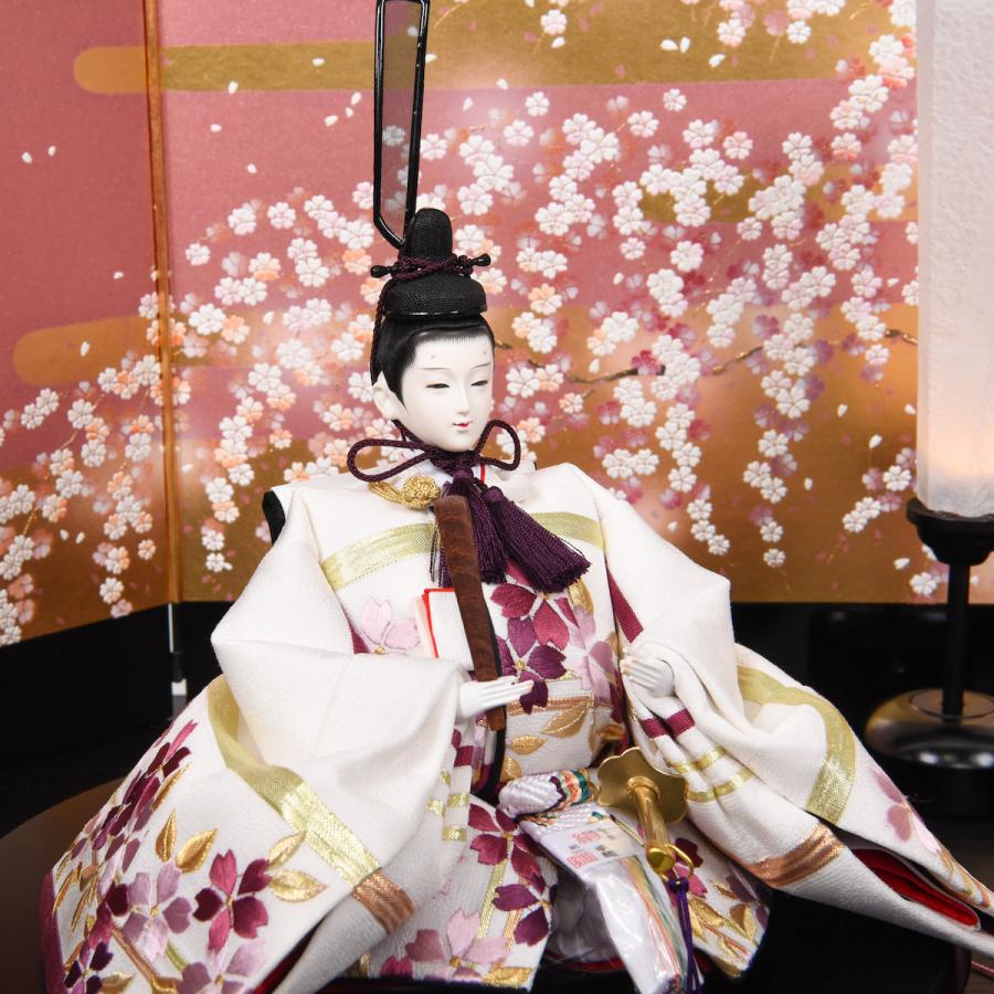 雛人形 二人飾り 田村芙紗彦 熊倉基安 しだれ桜_6
