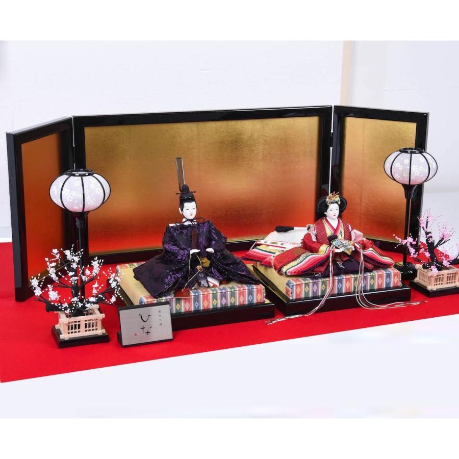 ひな人形 三五 正絹紫紺 清水久遊 梛葉 ひな人形 梛葉