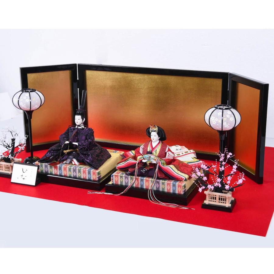 ひな人形 三五 正絹紫紺 清水久遊 梛葉 ひな人形 梛葉