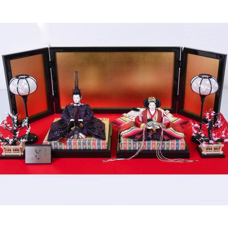 ひな人形 三五 正絹紫紺 清水久遊 梛葉 ひな人形 梛葉