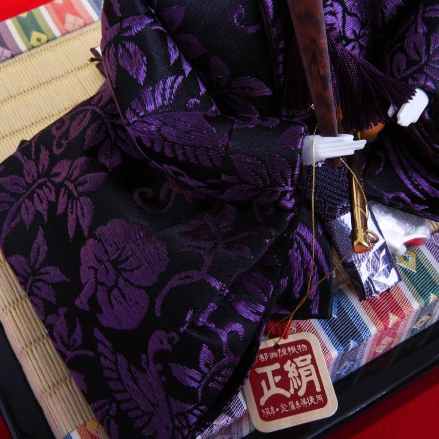 ひな人形 三五 正絹紫紺 清水久遊 梛葉 ひな人形 梛葉