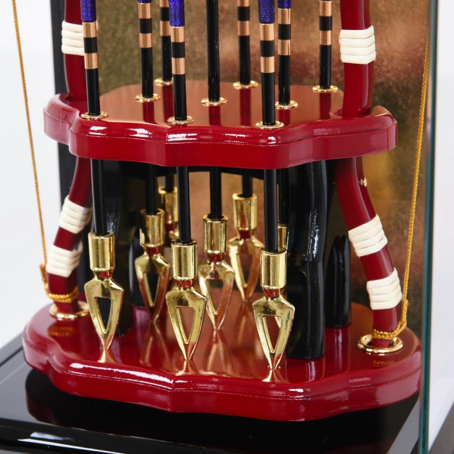 破魔弓 コンパクト パノラマケース 光鶴 百矢台 雛型 : 人形の館石倉