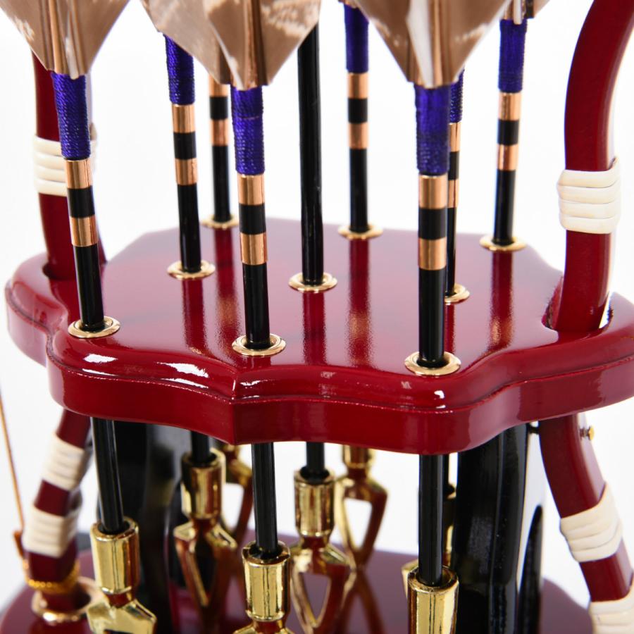 破魔弓　光鶴作　パノラマガラスケース・間口約２３×奥行約２３×高さ約３８㎝ 破魔弓 光鶴作 パノラマガラスケース・間口約23×奥行約23×高さ約