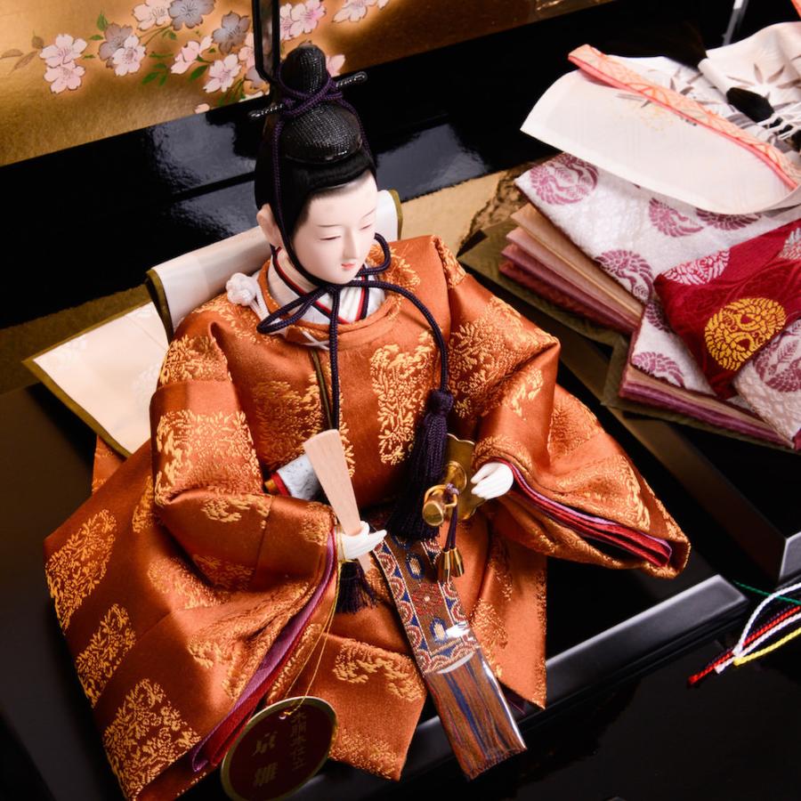 ひな人形 芥子 正絹 黄櫨染袍_6