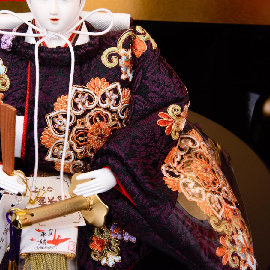 雛人形 京十二(芥子) 収納台 総刺繍華文唐草文様 小出松寿_10