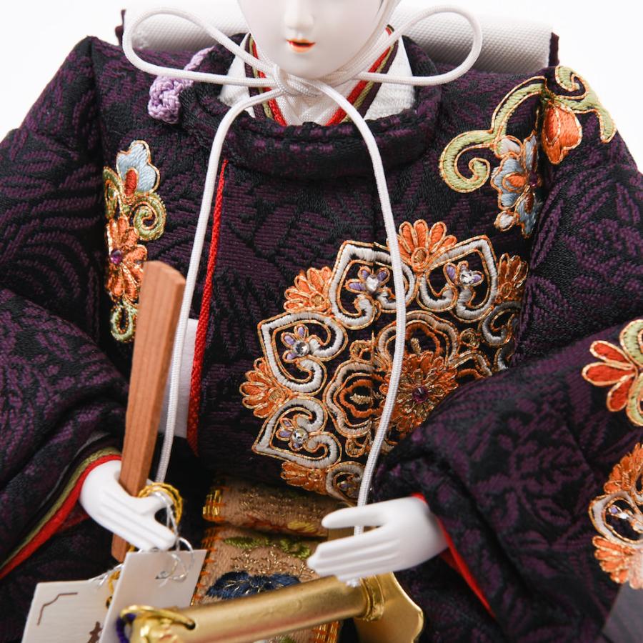 雛人形 京十二(芥子) 収納台 総刺繍華文唐草文様 小出松寿_20