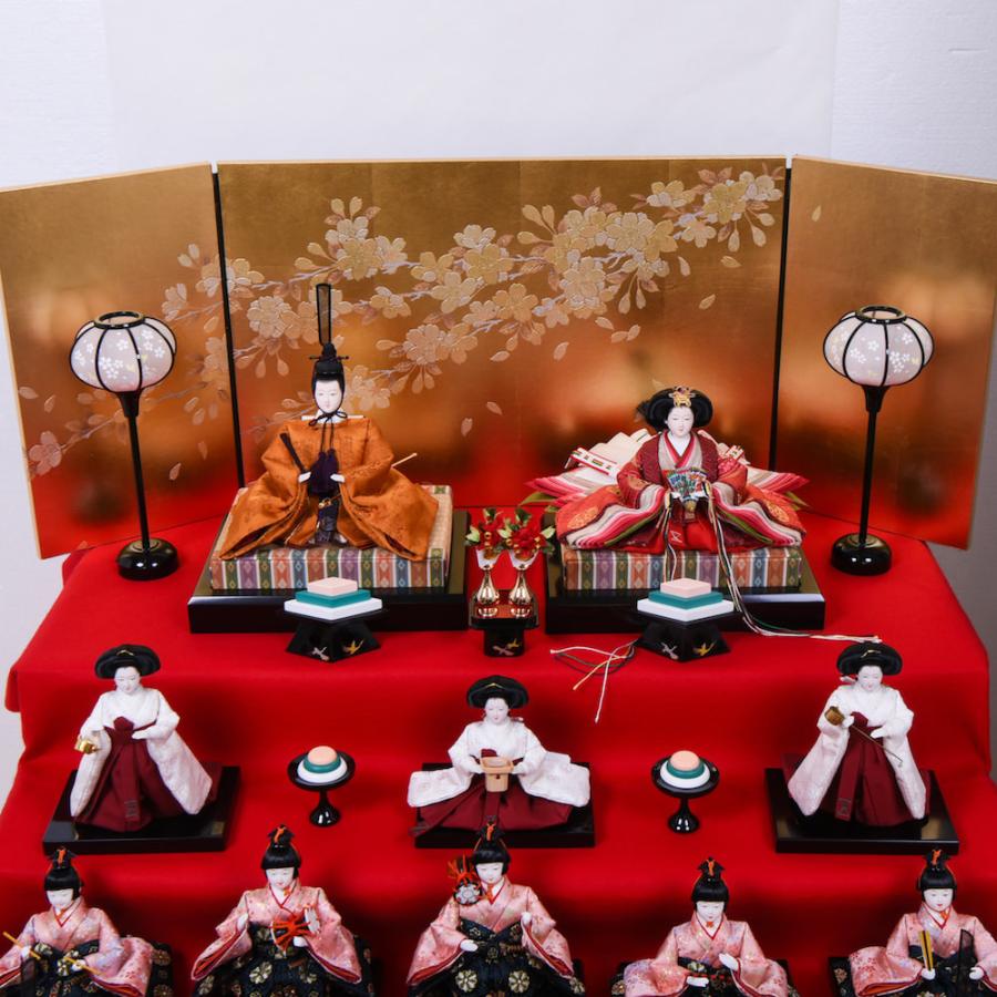 雛人形 三五親王 十五人飾り 五段飾り 清水久遊 : 人形の館石倉 - 通販