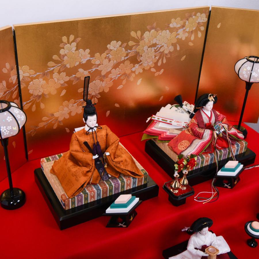 雛人形 三五親王飾り 雛人形 三五親王 十五人飾り 五段飾り 清水久遊 : 人形の館石倉 - 通販