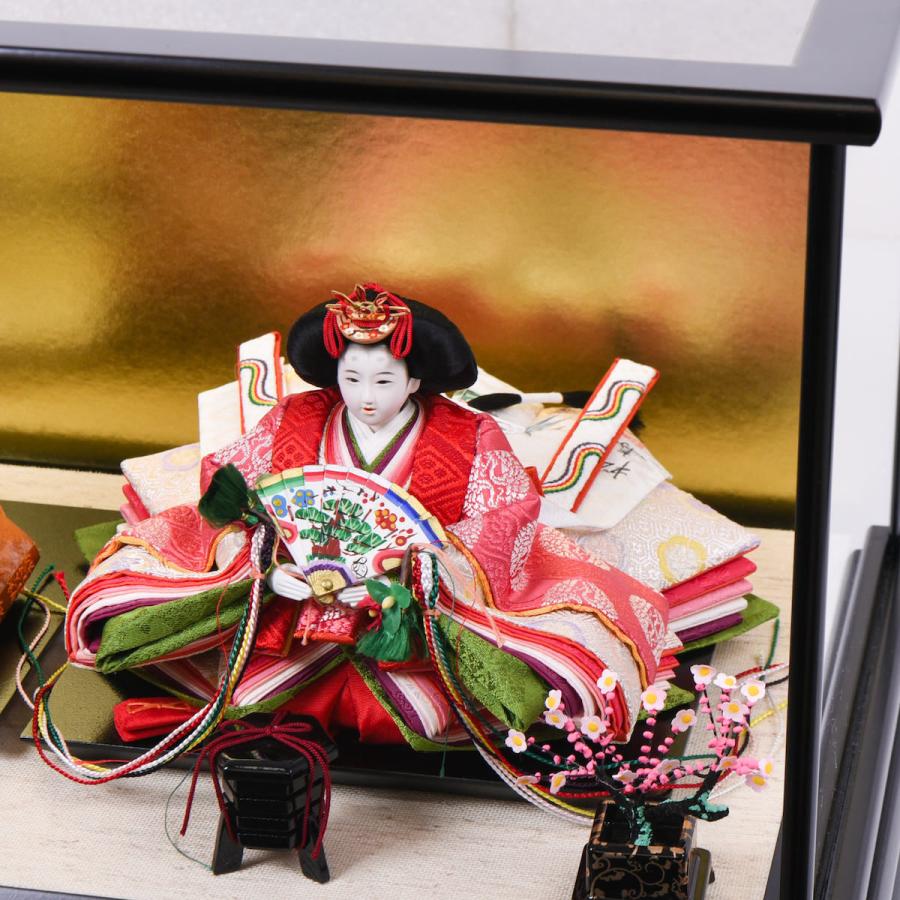 雛人形 京十二(洋芥子)  正絹 黄櫨染 小出松寿 容れもの入り口・入口