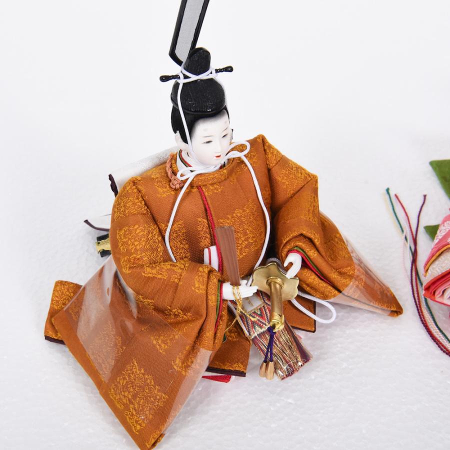 雛人形 京十二(洋芥子)  正絹 黄櫨染 小出松寿 容れもの入り口・入口