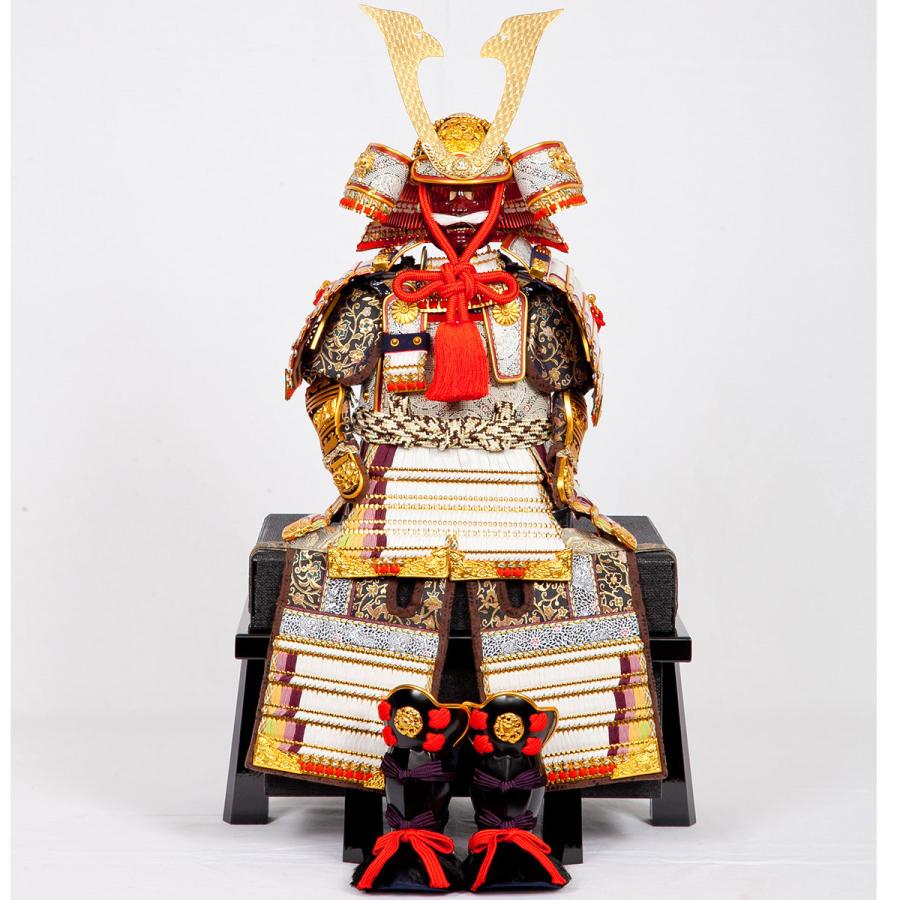 五月人形 鎧飾り 7号 白糸威褄取大鎧 鈴甲子雄山作 : 人形の館石倉