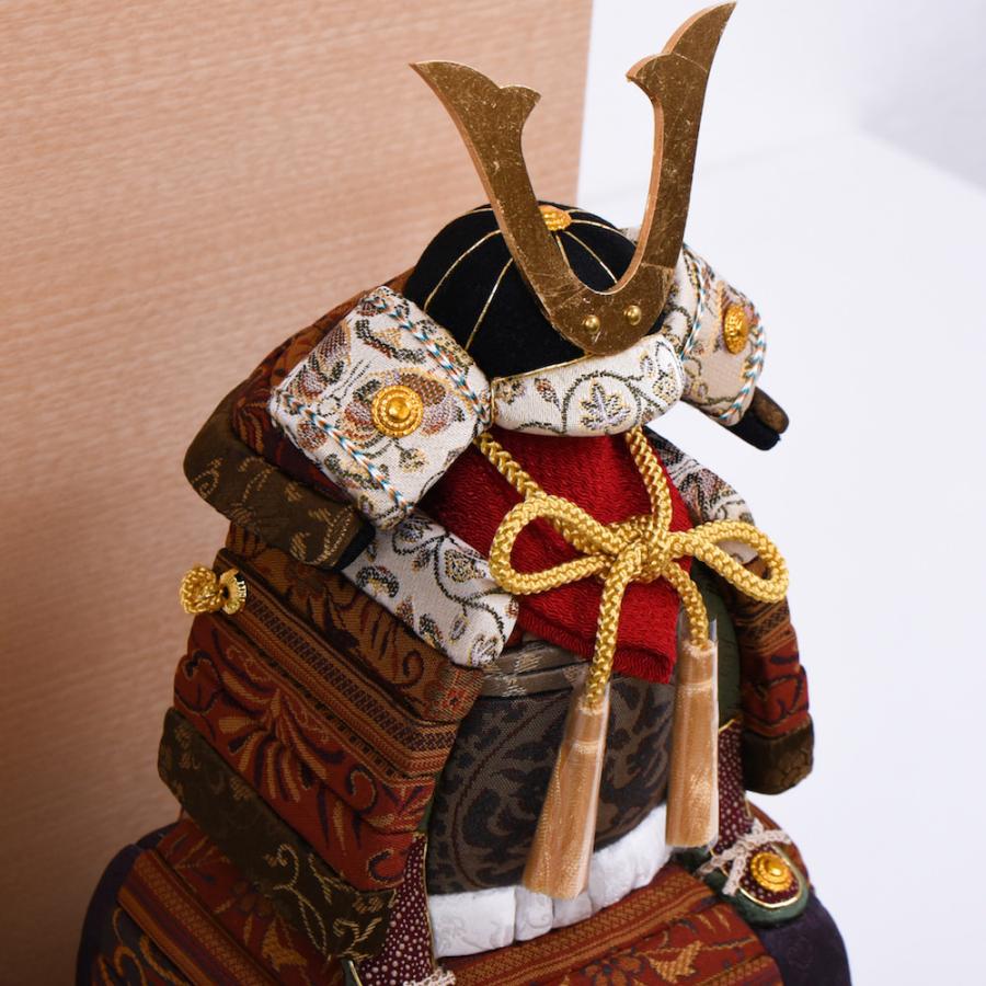 五月人形 江戸 木目込鎧 名古屋帯草木染 寿王 柿沼東光 五月人形