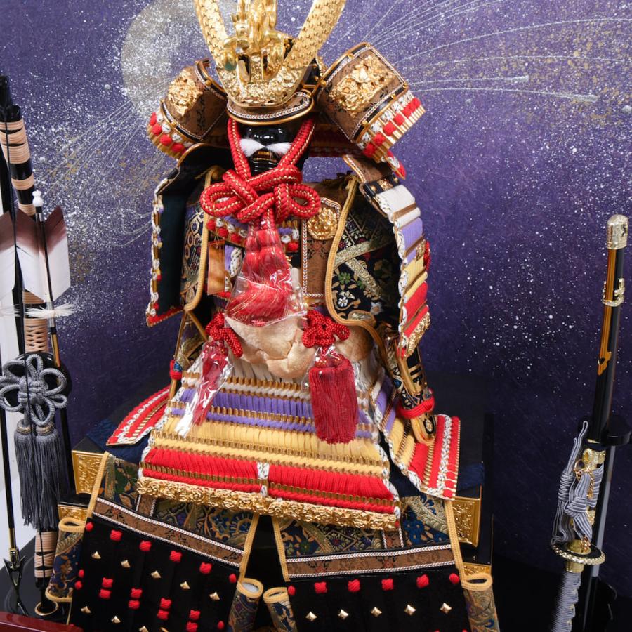 五月人形 鎧飾り 色々威大鎧 和紙屏風 旭翠作 : 人形の館石倉 - 通販