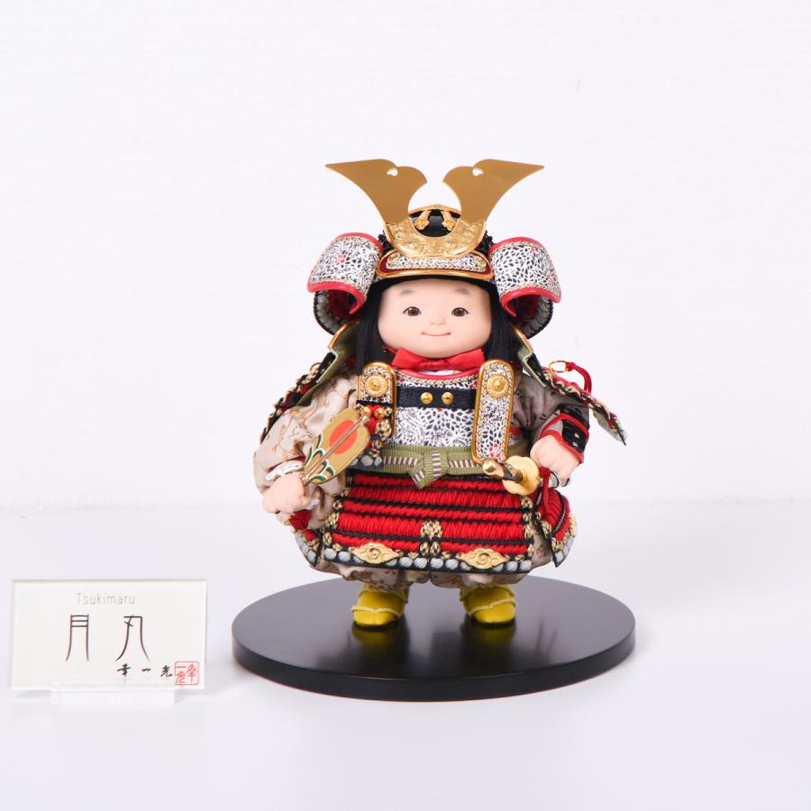 五月人形 鎧着大将 幸一光 月丸 折り畳み金台屏風 : 人形の館石倉