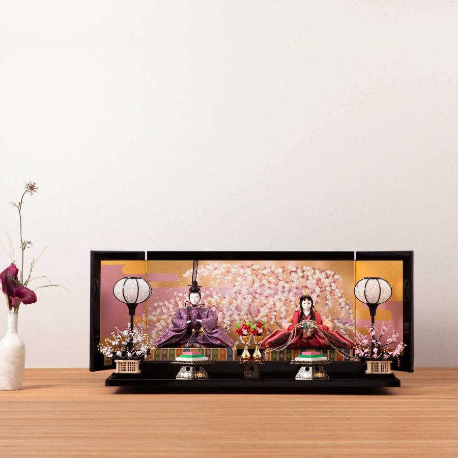 ひな人形 三五 親王飾り 有職正絹 清水久遊 割り毛 送料無料 : 人形の